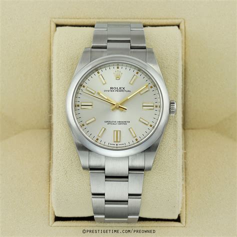 silver mens rolex|Rolex oyster perpetual 41mm silver.